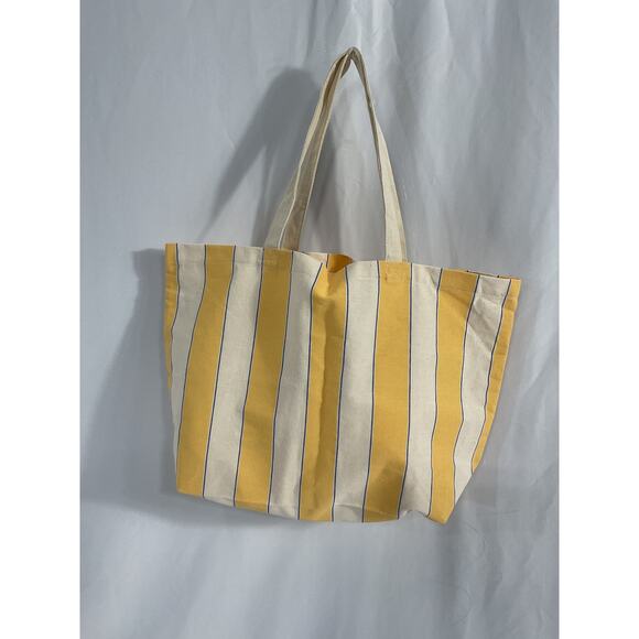 S�zane 'L'Avventura' Yellow Canvas Cotton Tote Bag - Picture 3 of 4